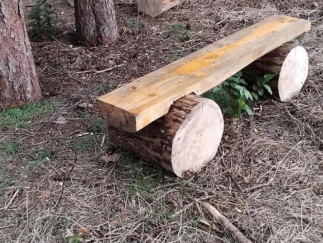 Превръщат стари дървета в пейки